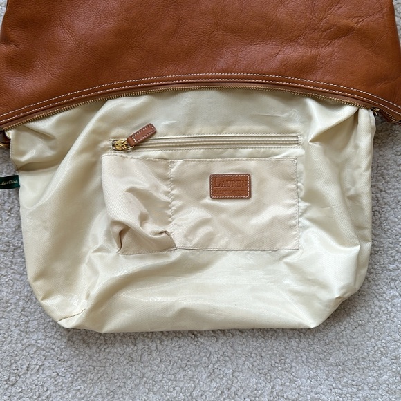 Lauren Ralph Lauren Classic Camel Leather Hobo - Picture 11 of 17